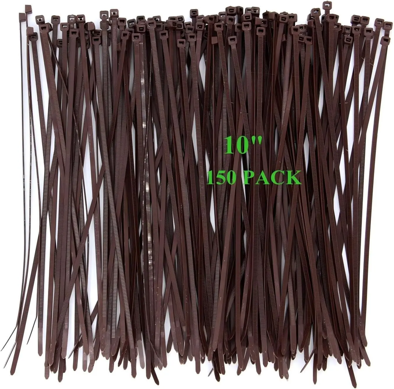 10 Inch Heavy Duty Cable Ties 150 Pack, Brown Zip Ties for Outdoor, Garden, Office & Kitchen Use
10 Inch Heavy Duty Cable Ties 150 Pack, Brown Zip Ties for Outdoor, Garden, Office & Kitchen Use