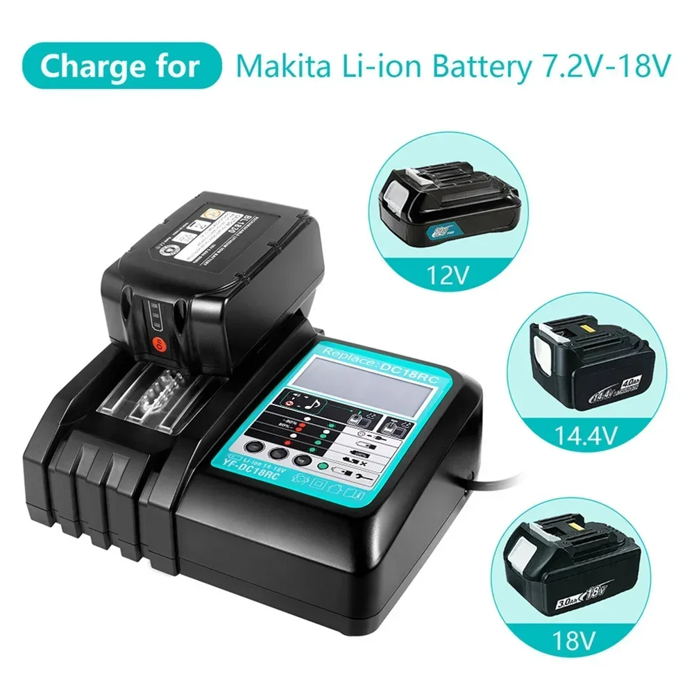 6.5A Fast Charger For Makita 18V Battery LCD Display Digital Smart Charger For Makita 14.4V-18V Li-ion Battery
6.5A Fast Charger For Makita 18V Battery LCD Display Digital Smart Charger For Makita 14.4V-18V Li-ion Battery