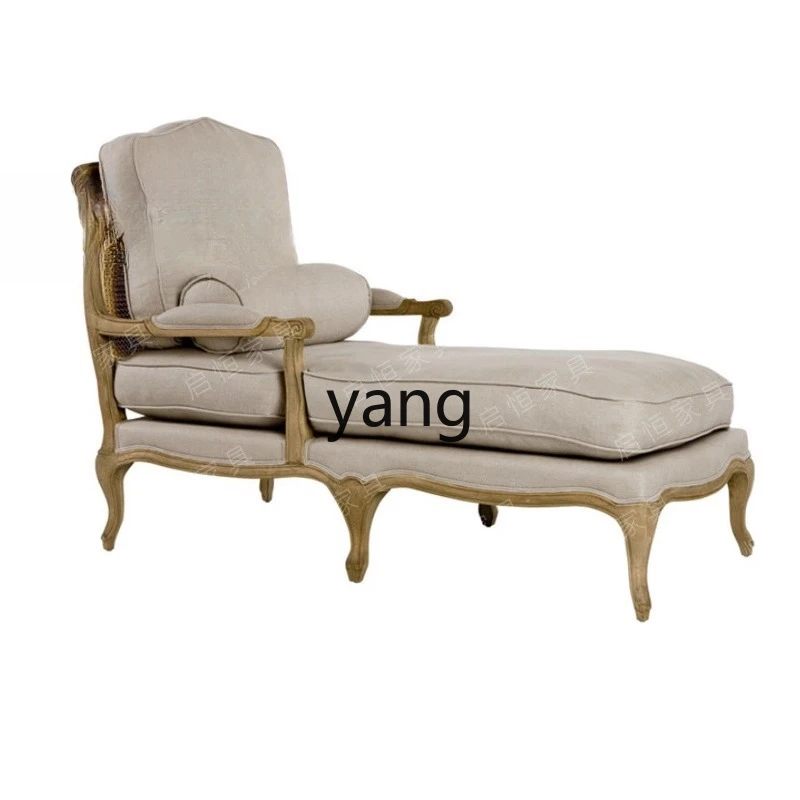 LTT American solid wood rattan chaise longue French retro beauty couch single sofa chair
LTT American solid wood rattan chaise longue French retro beauty couch single sofa chair