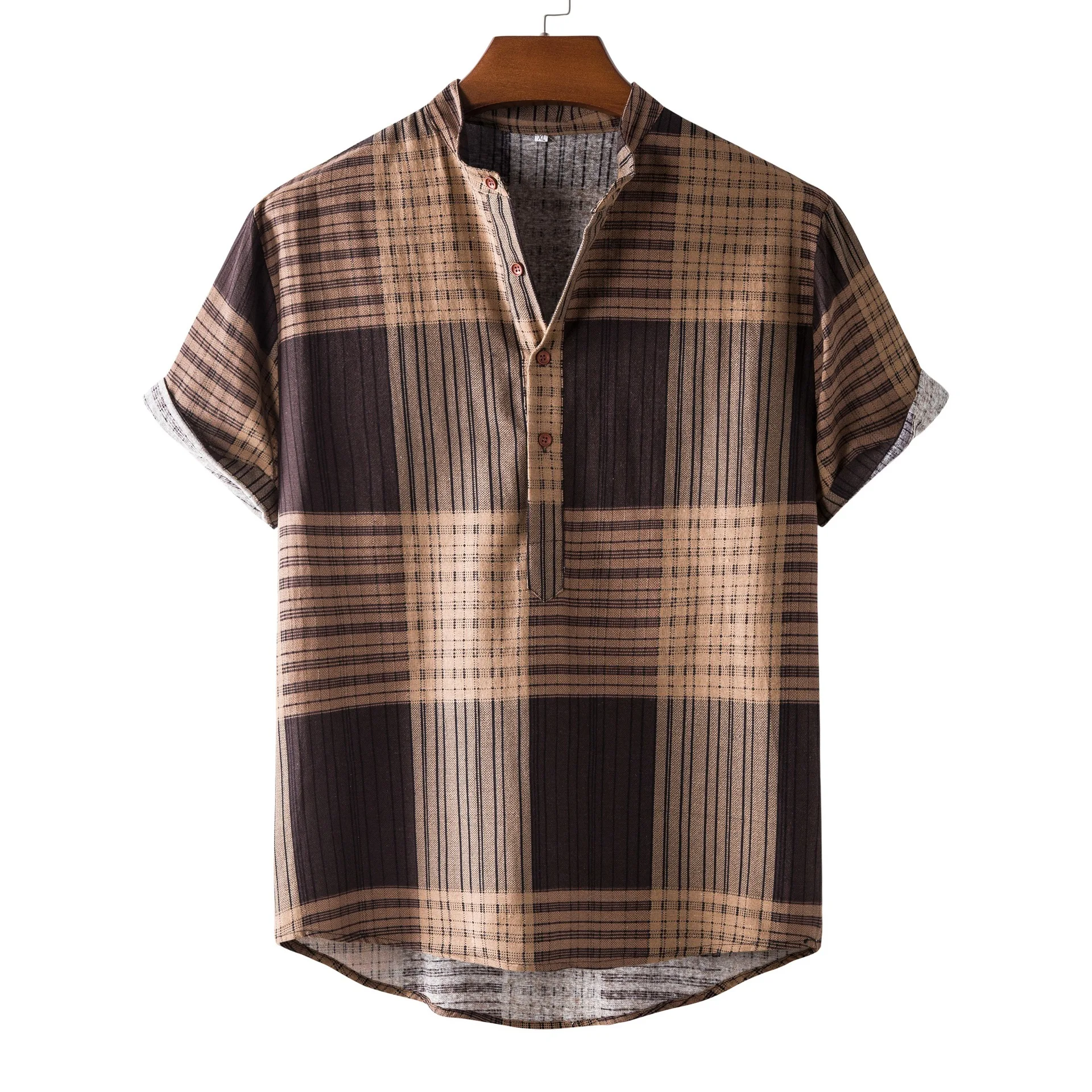 Мужская коричневая рубашка в клетку с отложным воротником, свободного кроя, удобная, дышащая, молодежная, модная, на все сезоны
Мужская коричневая рубашка в клетку с отложным воротником, свободного кроя, удобная, дышащая, молодежная, модная, на все сезоны