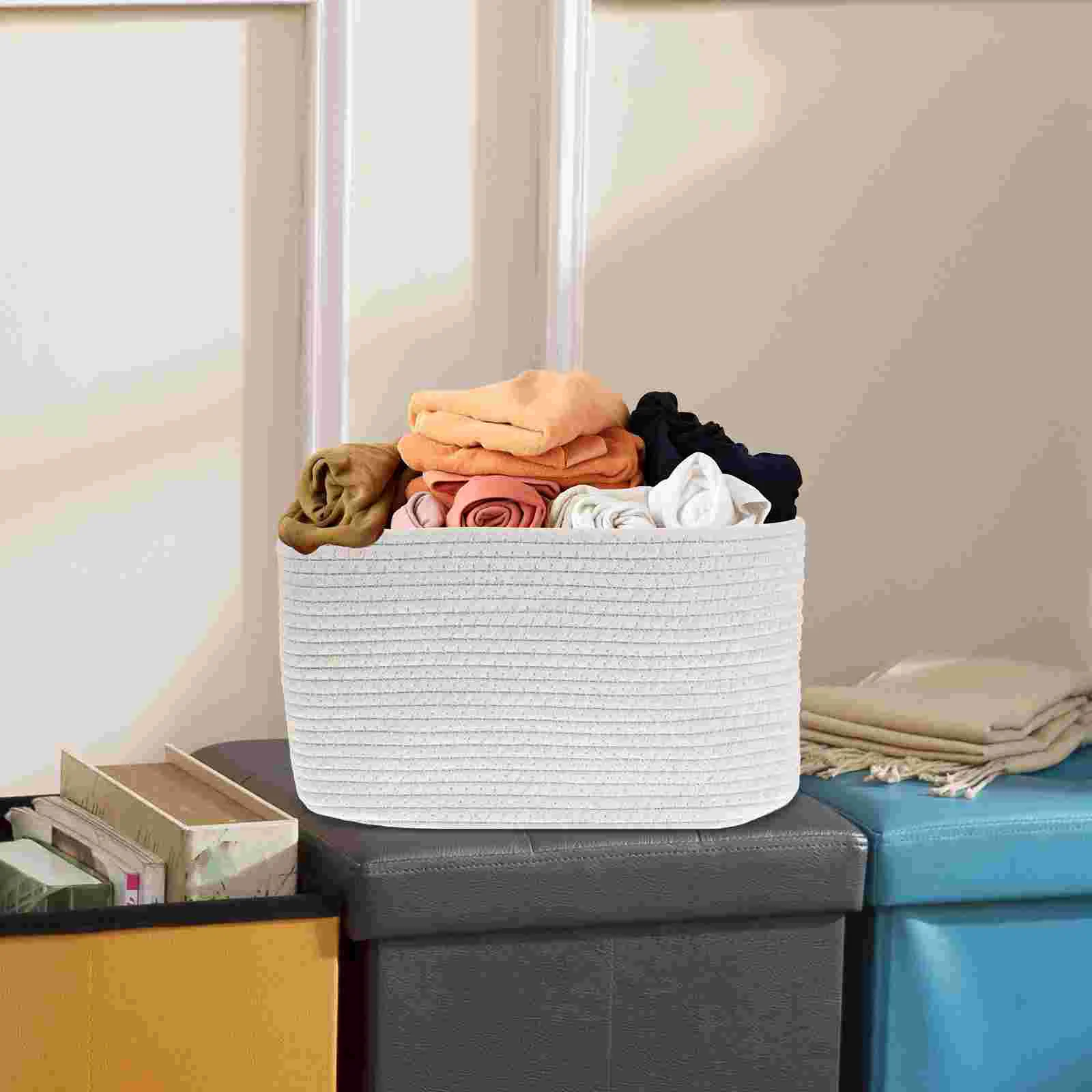 2 Pcs Laundry Basket Storage Bins Soft Baskets for White Woven Toy Kids Cotton Rope Nursery Room Organization Child Organizer
2 Pcs Laundry Basket Storage Bins Soft Baskets for White Woven Toy Kids Cotton Rope Nursery Room Organization Child Organizer