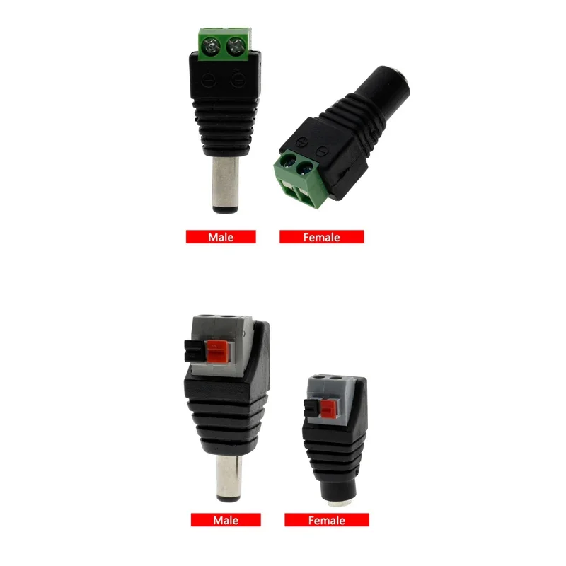 1Pcs DC Power Jack Female to Male Adapter with Crimp Terminals for 2-Pin 5050/3528 LED Strips
1Pcs DC Power Jack Female to Male Adapter with Crimp Terminals for 2-Pin 5050/3528 LED Strips