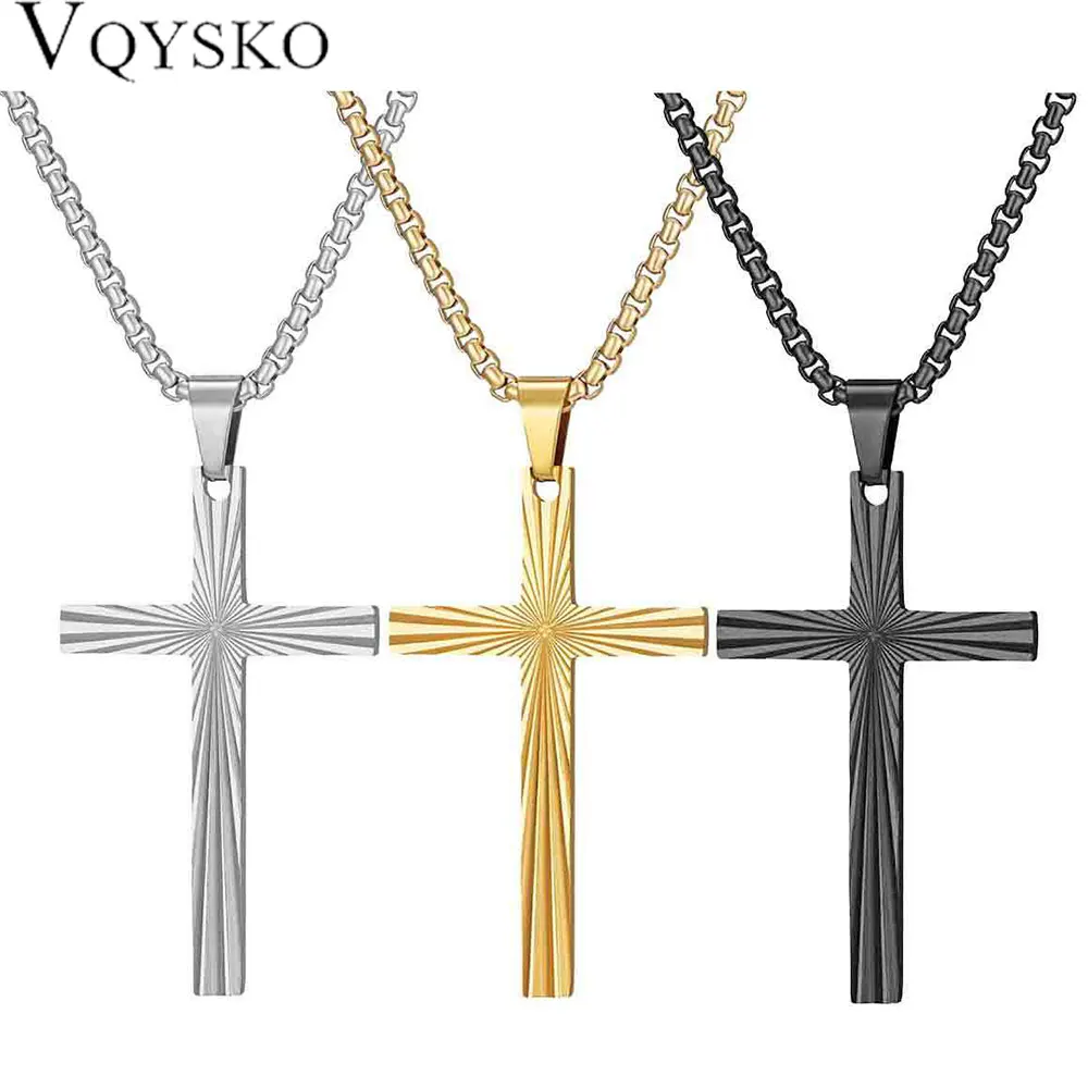 50MM Striped Retro Cross Necklace Pendant for Women Men 304 Stainless Steel Hip-hop Necklace Party Wedding Jewelry Accessories
50MM Striped Retro Cross Necklace Pendant for Women Men 304 Stainless Steel Hip-hop Necklace Party Wedding Jewelry Accessories