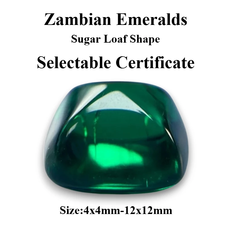 High Quality Lab Grown Zambian Emeralds Sugar Loaf Shape Charms Gemstone for DIY Jewelry Making Materials Selectable Certificate
High Quality Lab Grown Zambian Emeralds Sugar Loaf Shape Charms Gemstone for DIY Jewelry Making Materials Selectable Certificate
