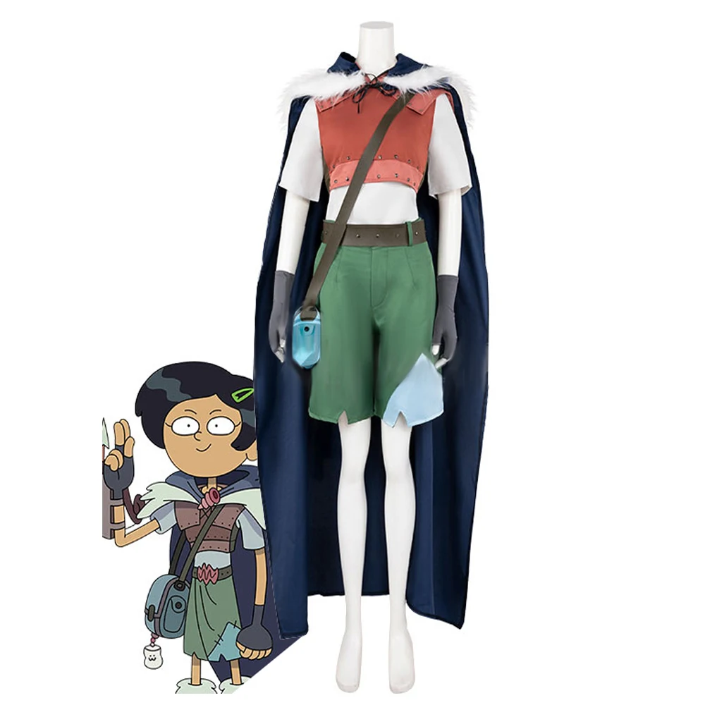 Anime Amphibia Cosplay Marcy Wu Costume Woman's Top Shorts Cloak Suit Halloween Party Stage Cos Outfit
Anime Amphibia Cosplay Marcy Wu Costume Woman's Top Shorts Cloak Suit Halloween Party Stage Cos Outfit