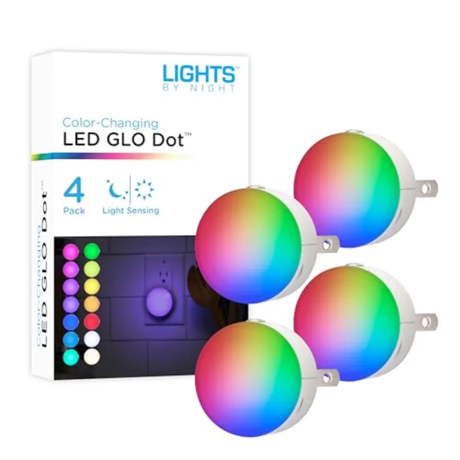 Color Changing Mini LED Night Light, Plug-in, Dusk to Dawn Sensor, Compact, 3 Modes, Ambient Lighting, for or Adults, Bedroom,
Color Changing Mini LED Night Light, Plug-in, Dusk to Dawn Sensor, Compact, 3 Modes, Ambient Lighting, for or Adults, Bedroom,