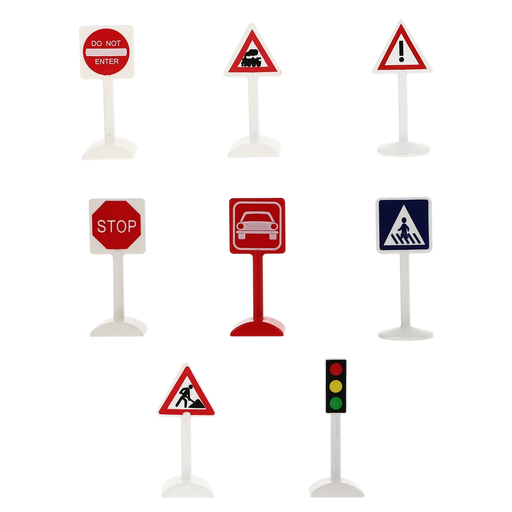 8pcs Traffic Signs Plastic Toys Bright Colors Kids Playsets Non Miniature Traffic Signs Remote Vehicles
8pcs Traffic Signs Plastic Toys Bright Colors Kids Playsets Non Miniature Traffic Signs Remote Vehicles