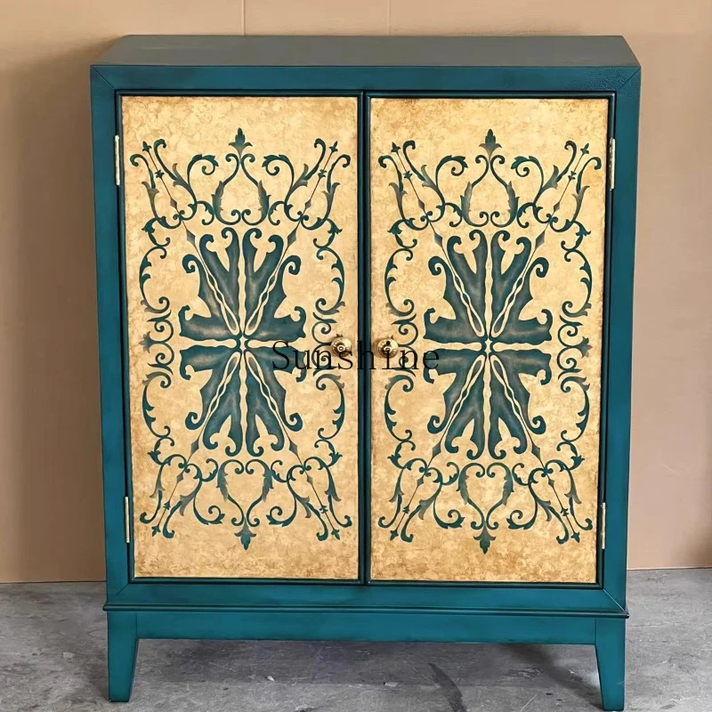 French retro entrance shoe cabinet villa living room storage high-end solid wood decoration
French retro entrance shoe cabinet villa living room storage high-end solid wood decoration