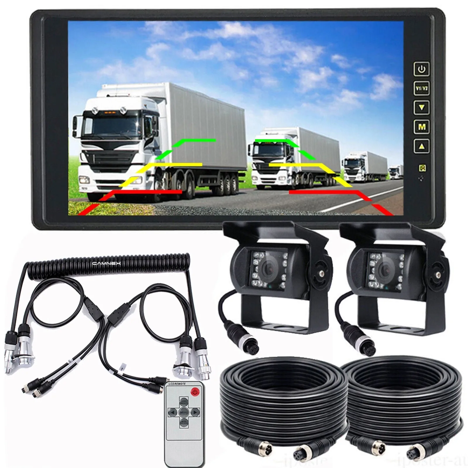 Lastbus 9" TFT LCD Rear View Mirror Monitor With 2x 4 Pin Rear View Camera 2CH Suzy Coil Trailer Cable Truck RV
Lastbus 9" TFT LCD Rear View Mirror Monitor With 2x 4 Pin Rear View Camera 2CH Suzy Coil Trailer Cable Truck RV