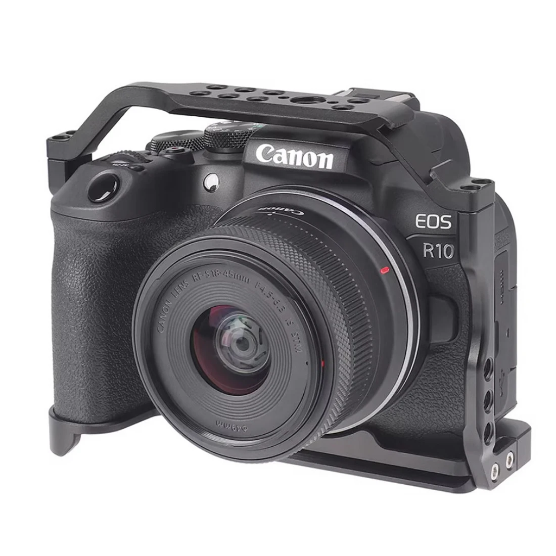 Клетка для камеры Topcine R10 для Canon EOS R10 с креплением для холодной башмака с несколькими отверстиями 1/4 дюйма для фотосъемки видеоблогов
Клетка для камеры Topcine R10 для Canon EOS R10 с креплением для холодной башмака с несколькими отверстиями 1/4 дюйма для фотосъемки видеоблогов