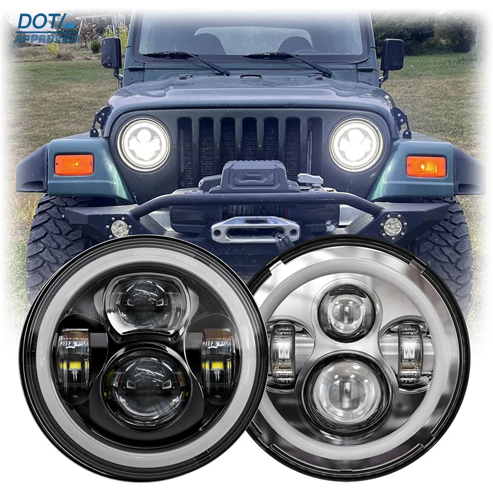 DOT E24 LED Headlamp For Jeep Wrangler TJ 1997-2006 Hi-Lo Beam Turn Signal W/ DRL Light Assembly 55055032AB 55055032AC
DOT E24 LED Headlamp For Jeep Wrangler TJ 1997-2006 Hi-Lo Beam Turn Signal W/ DRL Light Assembly 55055032AB 55055032AC