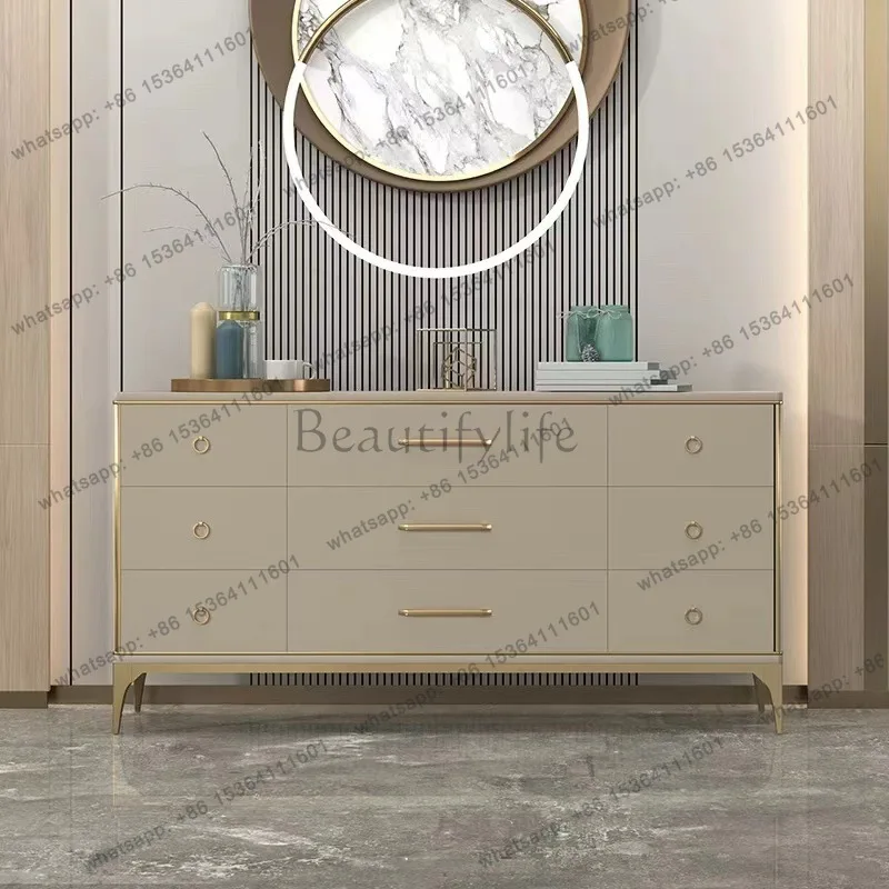 American light luxury 9 chest cabinet simple modern bedroom TV cabinet
American light luxury 9 chest cabinet simple modern bedroom TV cabinet