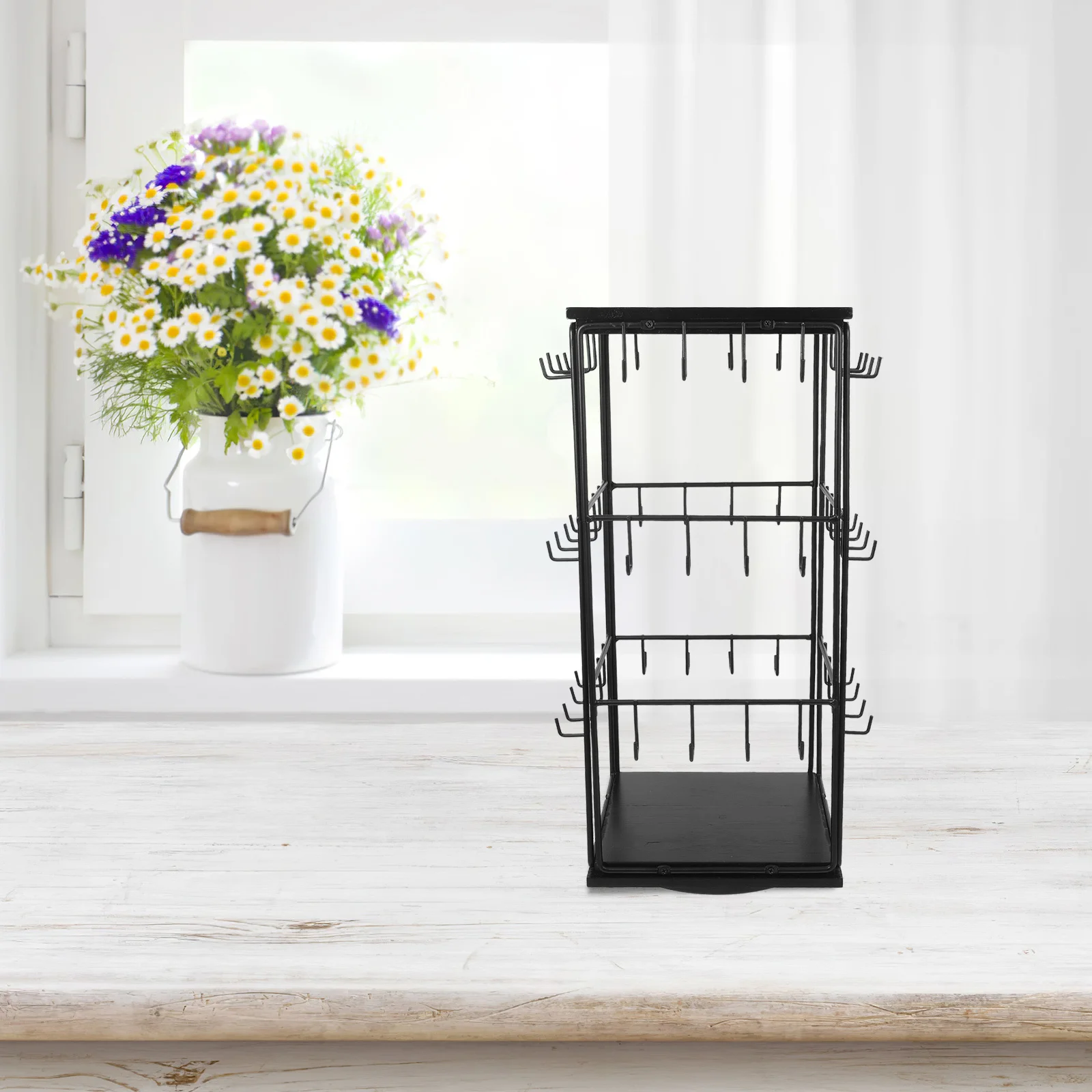 Wooden Rotating Jewelry Display Stand Multi-Functional Organizer Jewelry Storage Display for Vanity Countertop
Wooden Rotating Jewelry Display Stand Multi-Functional Organizer Jewelry Storage Display for Vanity Countertop