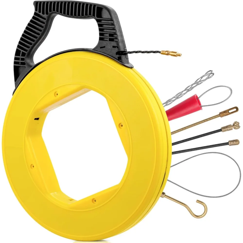 Electrical Fish Tape 164FT Fiberglass Wire Pulling Kit with 5 Adapters
Electrical Fish Tape 164FT Fiberglass Wire Pulling Kit with 5 Adapters