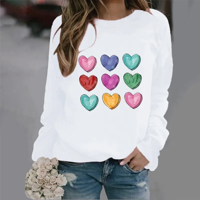 New Best-selling Round-neck Sweatshirt with Colorful Heart Prints for Valentine's Day in Sweatshirt Hoodies Women
New Best-selling Round-neck Sweatshirt with Colorful Heart Prints for Valentine's Day in Sweatshirt Hoodies Women