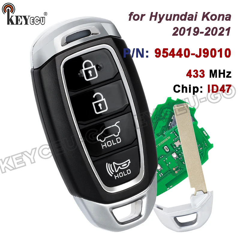 Беспроводной смарт-ключ KEYECU 433 МГц с чипом ID47, P/N: 95440-J9010, FCC ID: TQ8-FOB-4F18 для Hyundai Kona 2019-2021
Беспроводной смарт-ключ KEYECU 433 МГц с чипом ID47, P/N: 95440-J9010, FCC ID: TQ8-FOB-4F18 для Hyundai Kona 2019-2021