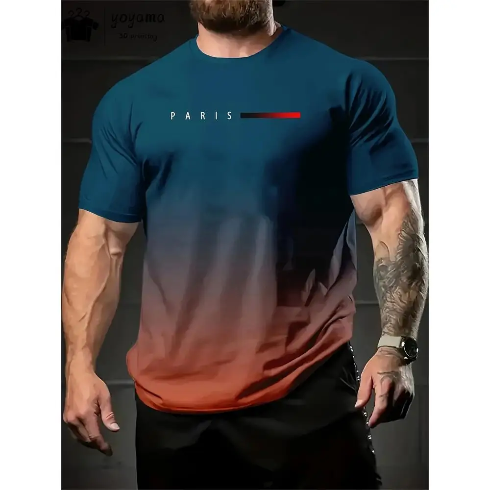 Summer Gradient Print T shirt Men Fashion Graphic T shirts 3D Print Men's Clothing Round Neck T-shirts for Men Street Rock Tops
Summer Gradient Print T shirt Men Fashion Graphic T shirts 3D Print Men's Clothing Round Neck T-shirts for Men Street Rock Tops