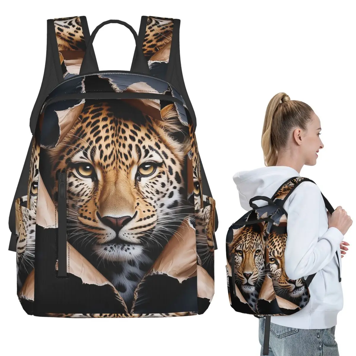 Leopard Breaking Through Wall Backpack Student BookBag Children School Bag Laptop Shoulder Bags Boys Girls
Leopard Breaking Through Wall Backpack Student BookBag Children School Bag Laptop Shoulder Bags Boys Girls