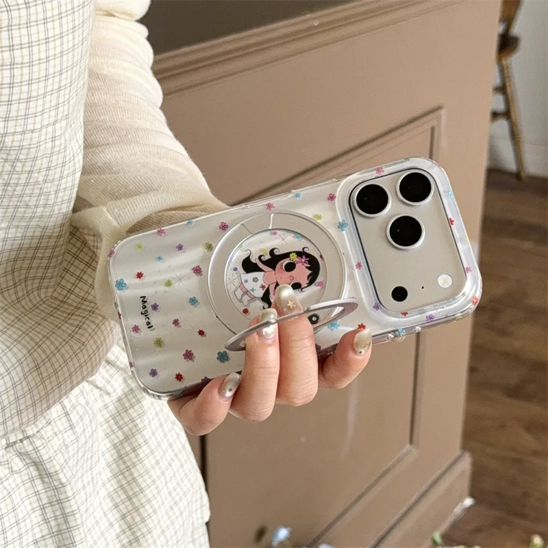 Fashion Laser Colorful Little Flower Cute Girl Phone Case For iPhone 17 Pro 16 15 14 Pro Max Cover with Rotation Stand Cartoon C
Fashion Laser Colorful Little Flower Cute Girl Phone Case For iPhone 17 Pro 16 15 14 Pro Max Cover with Rotation Stand Cartoon C