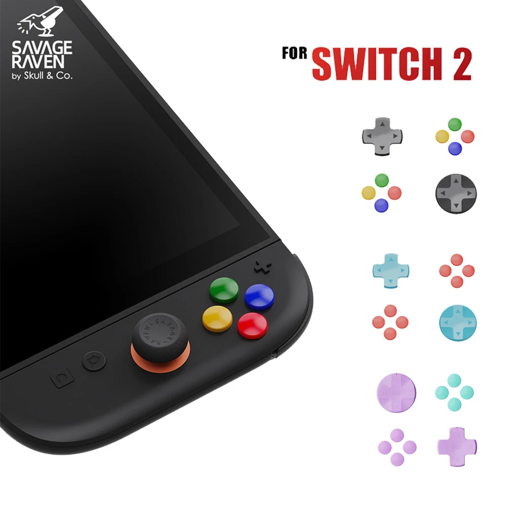 Skull & Co. D-Pad Button Cap Set for Nintendo Switch 2 Replacement Thumbstick Grips Cover Enhanced Game Controller Accessories
Skull & Co. D-Pad Button Cap Set for Nintendo Switch 2 Replacement Thumbstick Grips Cover Enhanced Game Controller Accessories