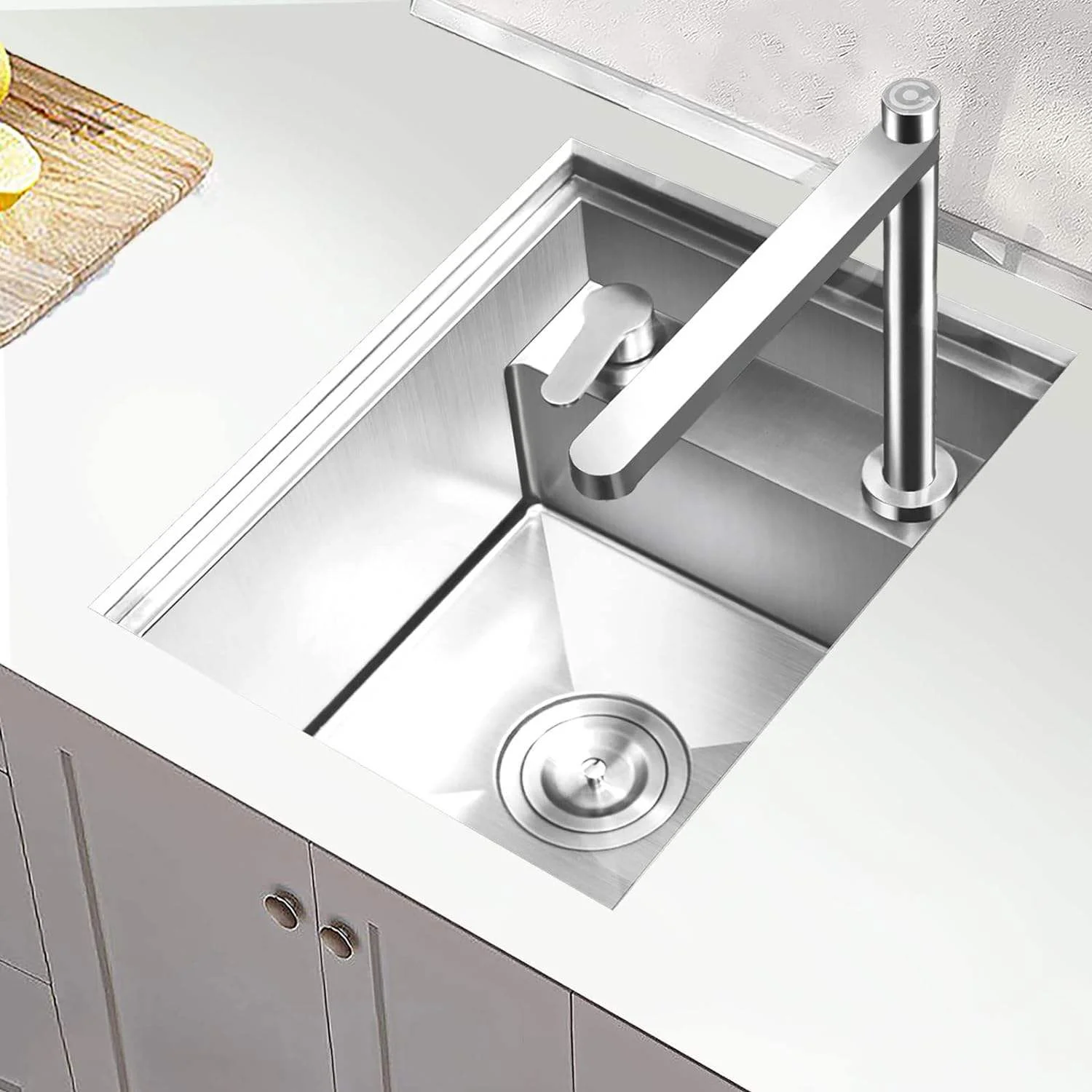 New Design Hidden Sink SUS304 Stainless Steel Sink Single Bowl with Cover Hidden Kitchen Sink with Faucet
New Design Hidden Sink SUS304 Stainless Steel Sink Single Bowl with Cover Hidden Kitchen Sink with Faucet