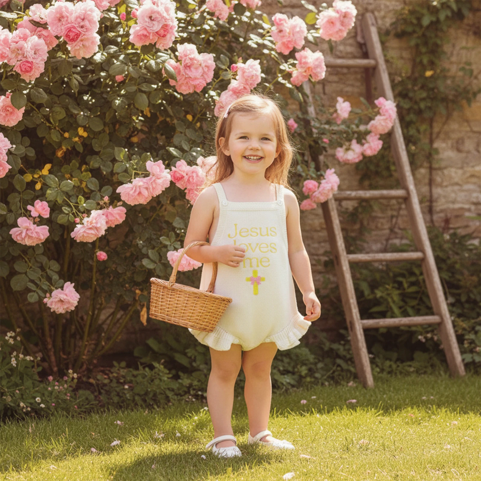 Baby Clothing Girls Spring Summer Knit Jumpsuit Sleeveless Ruffle Trim Cross Letter Embroidery Romper Clothes
Baby Clothing Girls Spring Summer Knit Jumpsuit Sleeveless Ruffle Trim Cross Letter Embroidery Romper Clothes