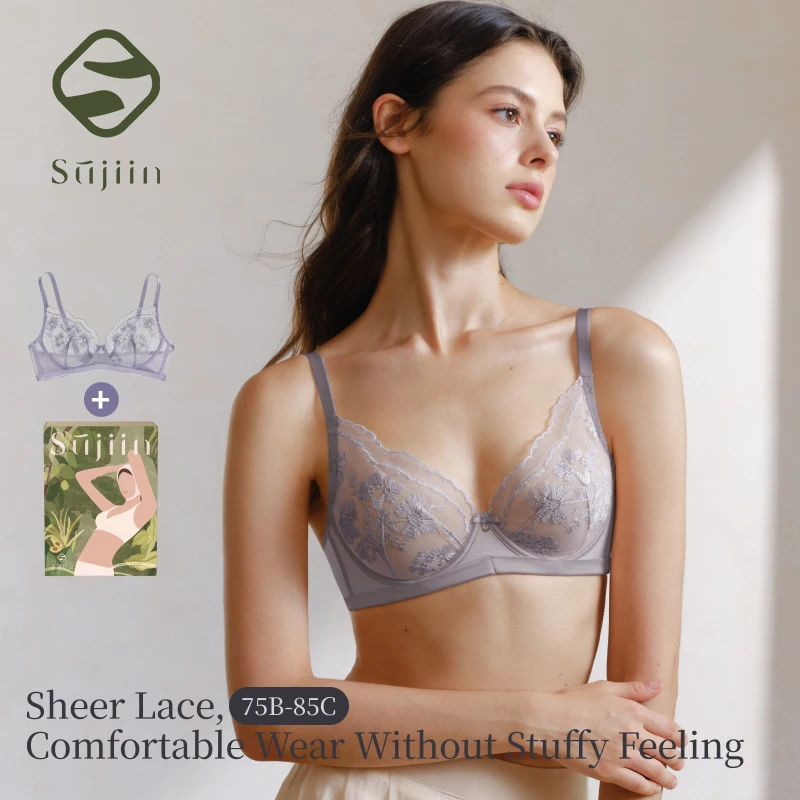 SUJIIN Women's Lace Underwire Bra for Big Breast Summer Push-up See-through Thin Bras Hollow Embroidery Lingeries Sexy Hot XM006
SUJIIN Women's Lace Underwire Bra for Big Breast Summer Push-up See-through Thin Bras Hollow Embroidery Lingeries Sexy Hot XM006