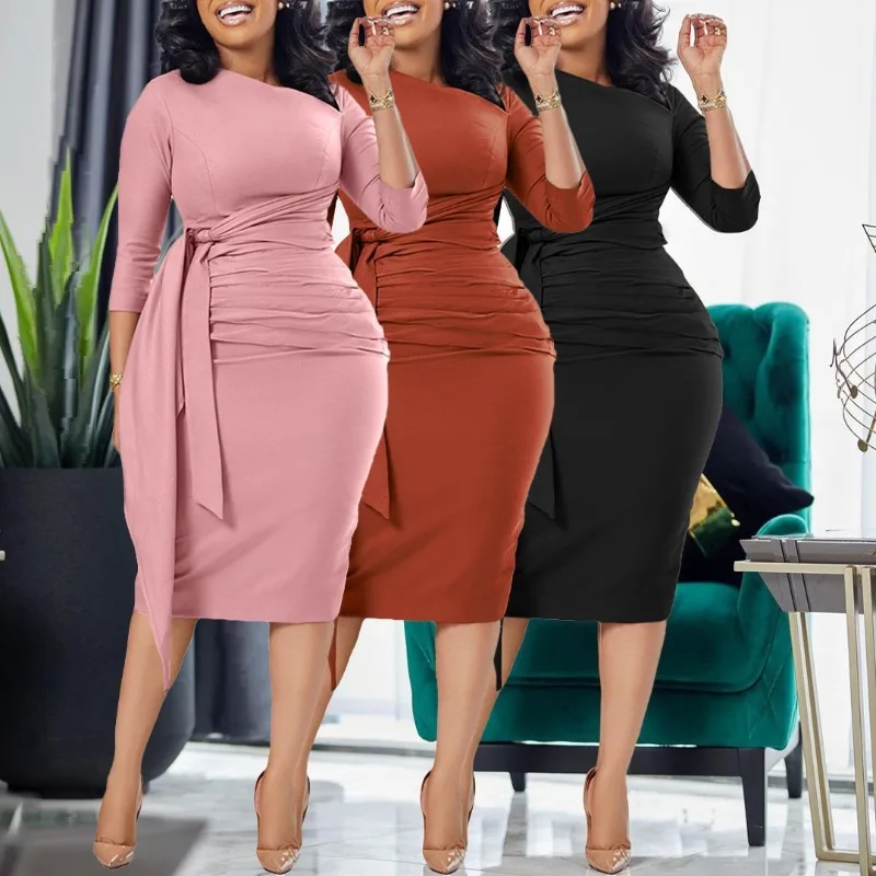 Women's Dress Summer New Fashionable Outdoor Solid Color Strap Folded Slant Neck Dress
Women's Dress Summer New Fashionable Outdoor Solid Color Strap Folded Slant Neck Dress
