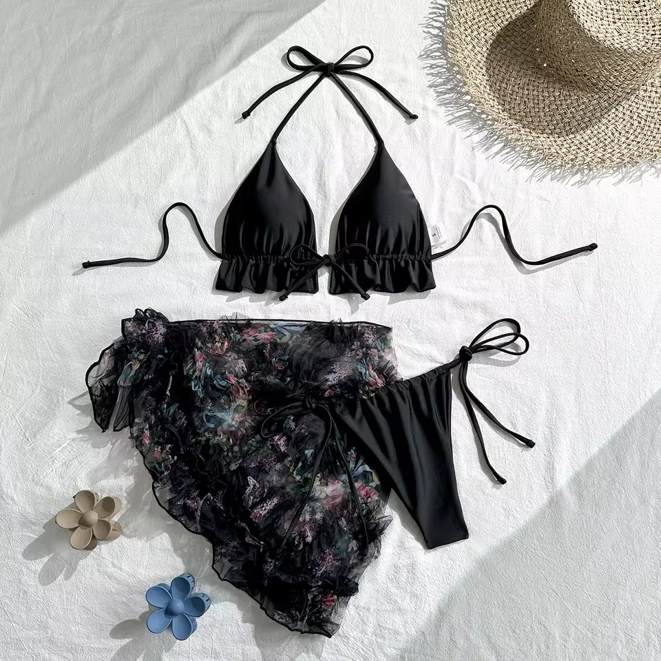 Sexy Mesh Floral Print Skirt 3 Piece Bikibni Set 2026 Women Ruffles Push Up Thong Swimsuit Beach Holiday Bathing Suit Swimwear
Sexy Mesh Floral Print Skirt 3 Piece Bikibni Set 2026 Women Ruffles Push Up Thong Swimsuit Beach Holiday Bathing Suit Swimwear
