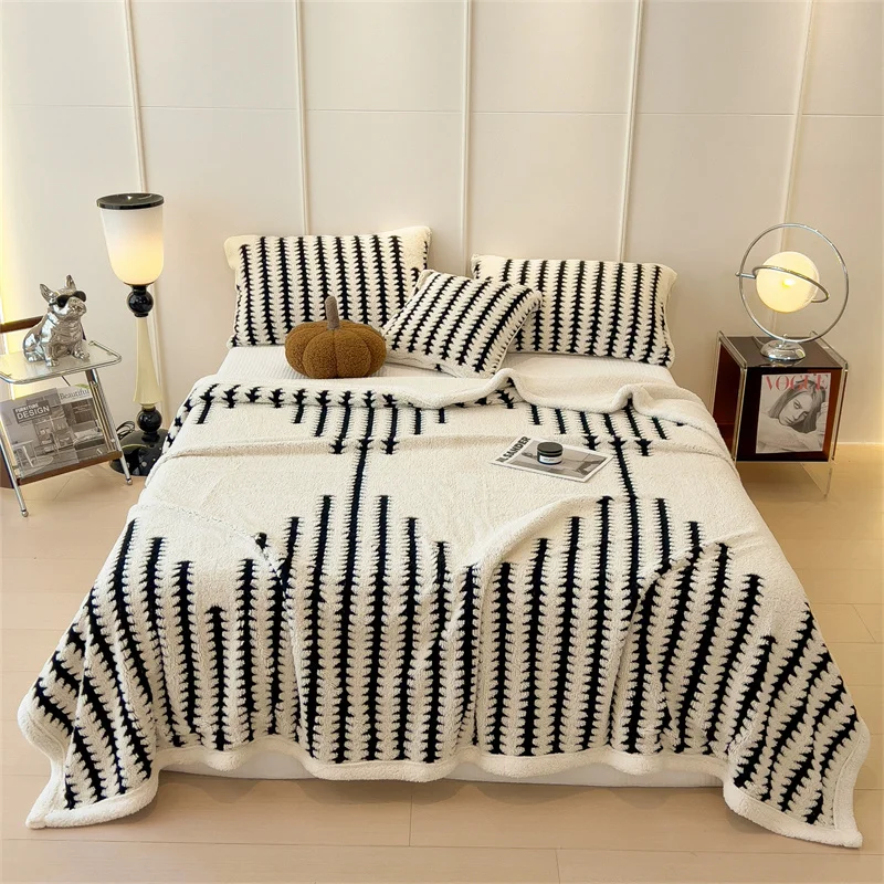 Soft Woolen Blanket for Bed and Sofa Warm Lamb Velvet Flannel Cover Blanket Throw Winter Double Bed Cover Bedspread On The Bed
Soft Woolen Blanket for Bed and Sofa Warm Lamb Velvet Flannel Cover Blanket Throw Winter Double Bed Cover Bedspread On The Bed