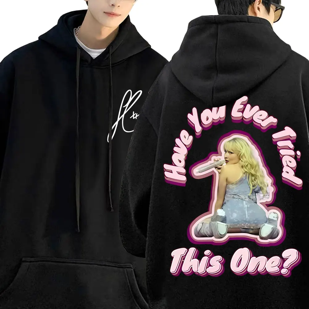 Singer Sabrina Carpenter Have You Ever Tried This One Graphic Print Hoodie Men Women Fashion Casual Oversized Hoodies Streetwear
Singer Sabrina Carpenter Have You Ever Tried This One Graphic Print Hoodie Men Women Fashion Casual Oversized Hoodies Streetwear