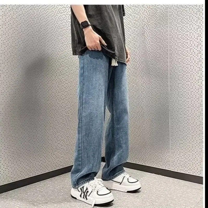 Fashionable straight leg solid color jeans for men's spring and summer 2024 new loose wide leg men's American casual long pants
Fashionable straight leg solid color jeans for men's spring and summer 2024 new loose wide leg men's American casual long pants