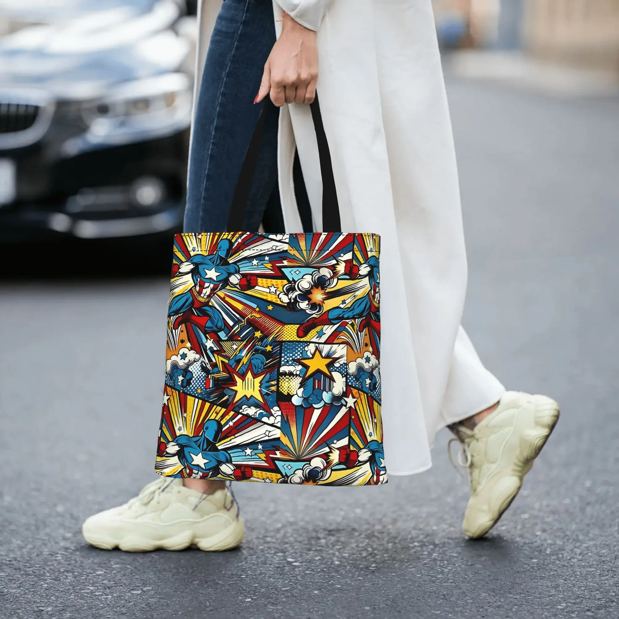 2026 women's bag Dynamic Comic Hero Burst Pattern Throw Blanket Reusable Double Sided Canvas Tote Bag Shoulder Marvel Handbag
2026 women's bag Dynamic Comic Hero Burst Pattern Throw Blanket Reusable Double Sided Canvas Tote Bag Shoulder Marvel Handbag