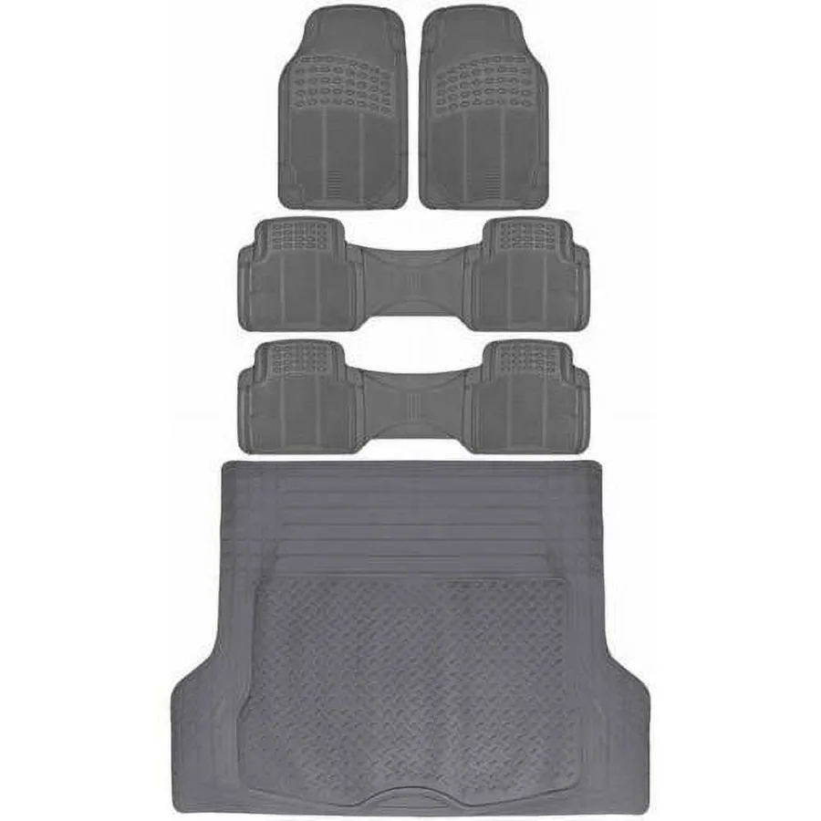 Car SUV and Van Floor Rubber Mats with Cargo Trunk Mat Heavy Duty All Weather Protection 3 Colors
Car SUV and Van Floor Rubber Mats with Cargo Trunk Mat Heavy Duty All Weather Protection 3 Colors