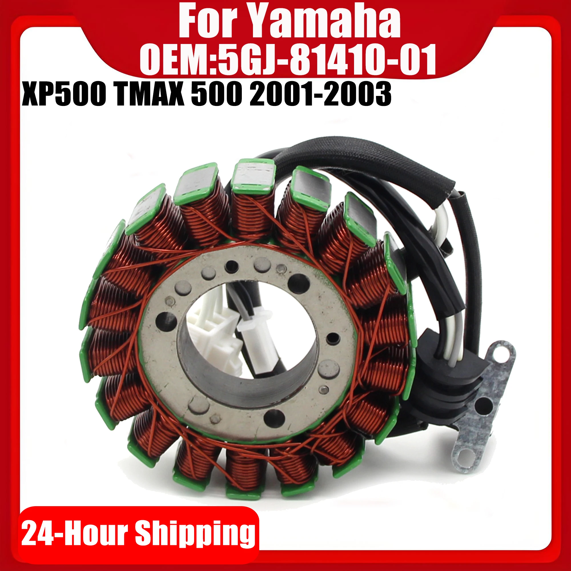 For Yamaha Magneto Stator Coil XP500 TMAX T-MAX 500 2001 2002 2003 5GJ-81410-01 Motorcycle Magnetic Coil Generator Stator
For Yamaha Magneto Stator Coil XP500 TMAX T-MAX 500 2001 2002 2003 5GJ-81410-01 Motorcycle Magnetic Coil Generator Stator