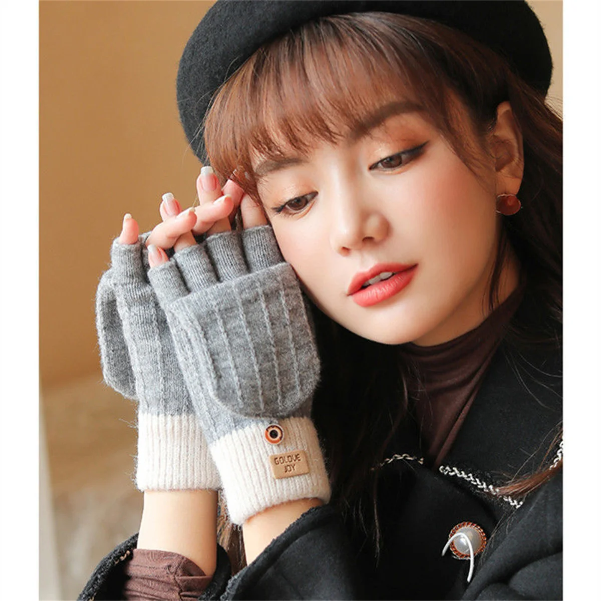 Knitted writing gloves for women, winter, autumn and winter, fingerless, touchscreen, thickened, warm and cold-proof, suitable f
Knitted writing gloves for women, winter, autumn and winter, fingerless, touchscreen, thickened, warm and cold-proof, suitable f