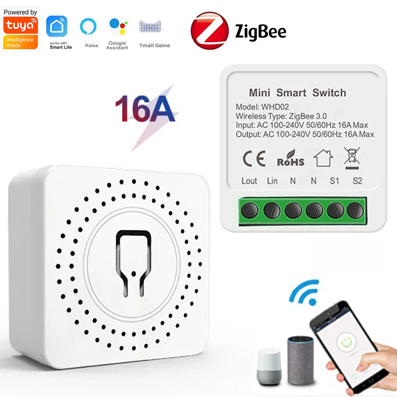 Tuya Mini Light Smart DIY Switch Zigbee 2Way 16A Module Control Smart Home Relay Automation Breaker Works With Alexa Google Home
Tuya Mini Light Smart DIY Switch Zigbee 2Way 16A Module Control Smart Home Relay Automation Breaker Works With Alexa Google Home