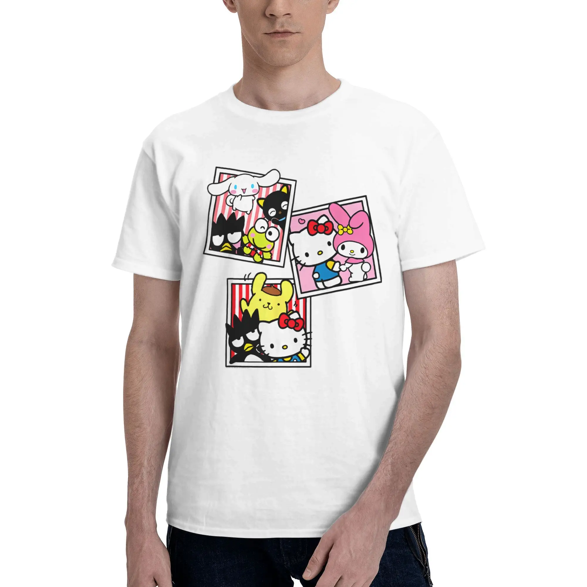 Hello Kitty And Friends Photo Booth Fun Tee Shirt for Men Women Printed T Shirts Cotton Clothing
Hello Kitty And Friends Photo Booth Fun Tee Shirt for Men Women Printed T Shirts Cotton Clothing