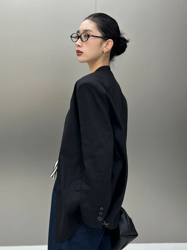 Льняной повседневный женский жакет на одно плечо, свободного кроя, с длинным рукавом, V-образным вырезом, однотонный, для уличного стиля...
Льняной повседневный женский жакет на одно плечо, свободного кроя, с длинным рукавом, V-образным вырезом, однотонный, для уличного стиля...