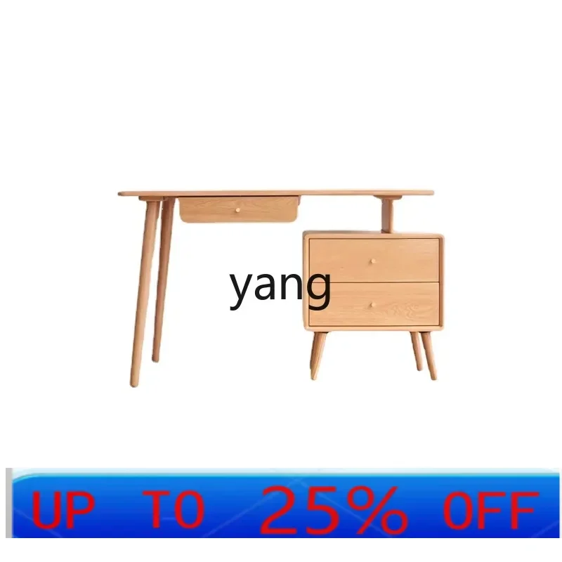 LMMTable Bookshelf Combination Simple Modern Oak Computer Desktop Table