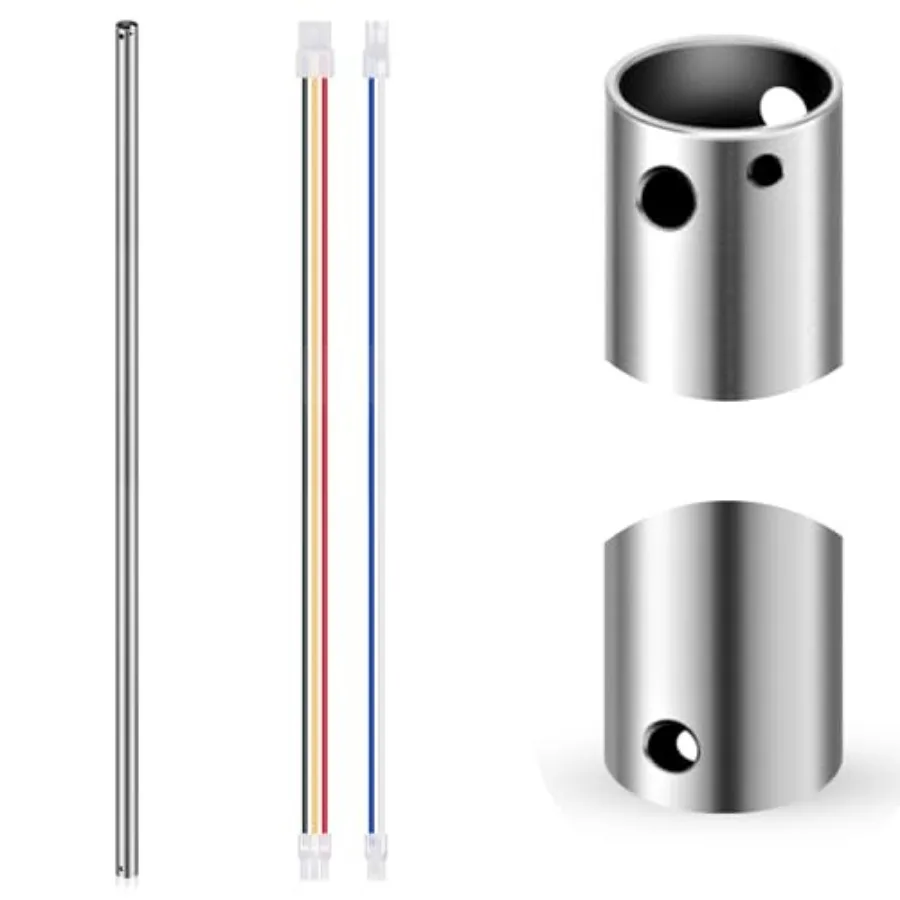 Ceiling Fan Downrod with Extension Cord 4 Feet Downrod for Ceiling Fan 1 Outside Diameter Not Threaded Suitable for a Wide Rang
Ceiling Fan Downrod with Extension Cord 4 Feet Downrod for Ceiling Fan 1 Outside Diameter Not Threaded Suitable for a Wide Rang