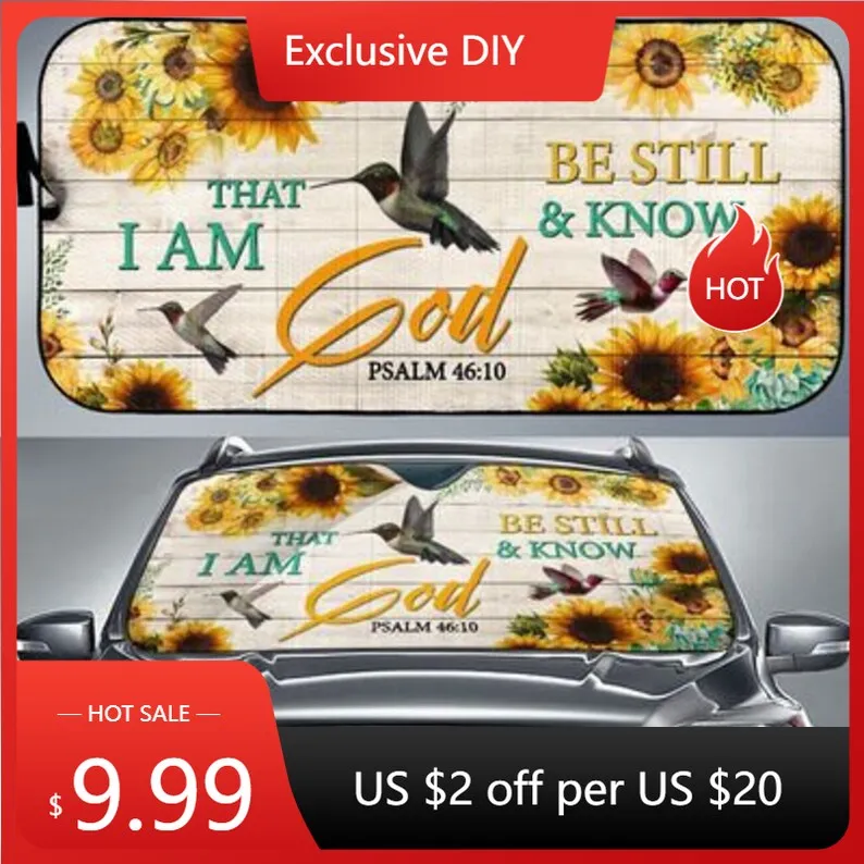That I am God Be Still and Know Auto Sun Shade Car Accessories, Custom Animal Pattern Sunshade, Personalized Gifts
That I am God Be Still and Know Auto Sun Shade Car Accessories, Custom Animal Pattern Sunshade, Personalized Gifts