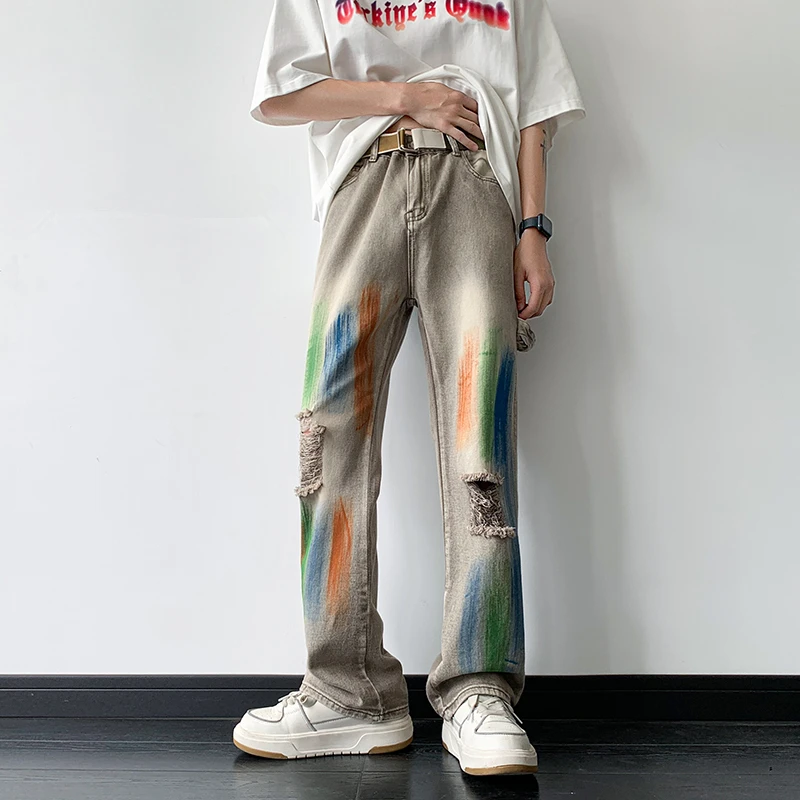 Y2k Мужская Корейская Повседневная Уличная одежда Harajuku винтажные джинсы граффити широкие брюки мешковатые прямые джинсовые брюки мужская одежда
Y2k Мужская Корейская Повседневная Уличная одежда Harajuku винтажные джинсы граффити широкие брюки мешковатые прямые джинсовые брюки мужская одежда
