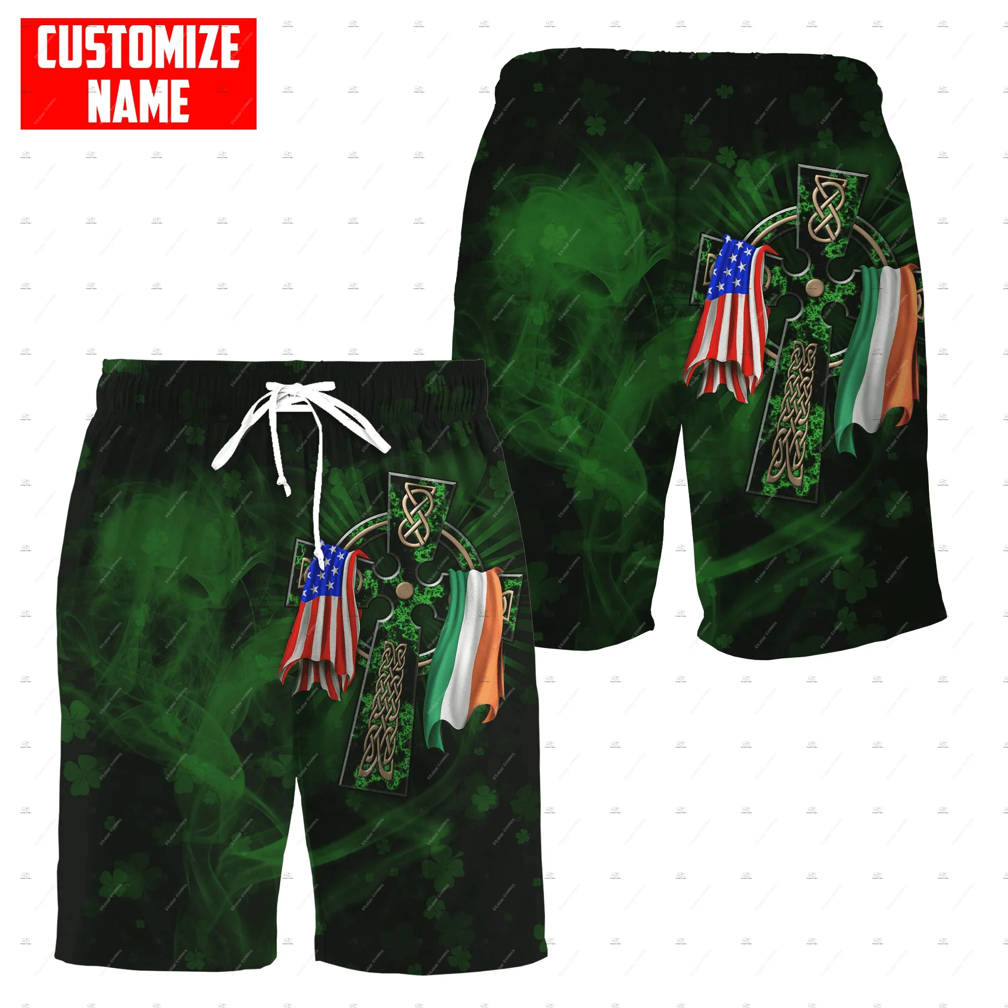 Custom Name Irish Ireland Country Flag St.Patrick Tattoo Vintage 3DPrint Summer Harajuku Streetwear Casual Beach Shorts Pants X4
Custom Name Irish Ireland Country Flag St.Patrick Tattoo Vintage 3DPrint Summer Harajuku Streetwear Casual Beach Shorts Pants X4