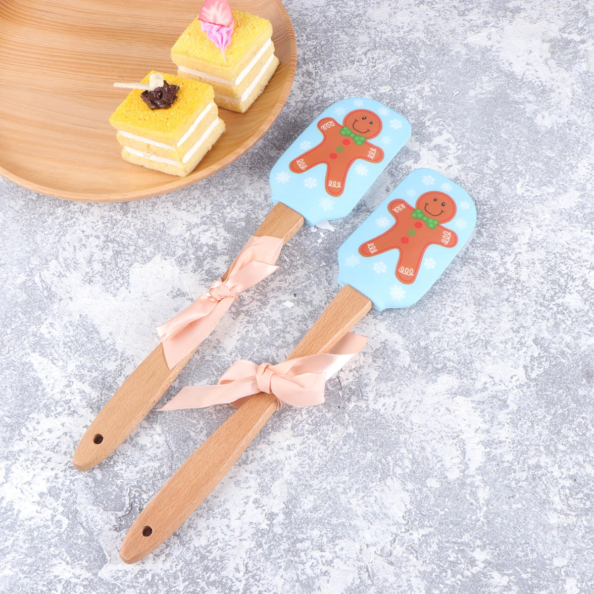 2Pcs Adorable Christmas Silicone Spatula Wooden Handle Unique Gift for Holidays Birthdays House Warming Cream Butter Spatula
2Pcs Adorable Christmas Silicone Spatula Wooden Handle Unique Gift for Holidays Birthdays House Warming Cream Butter Spatula