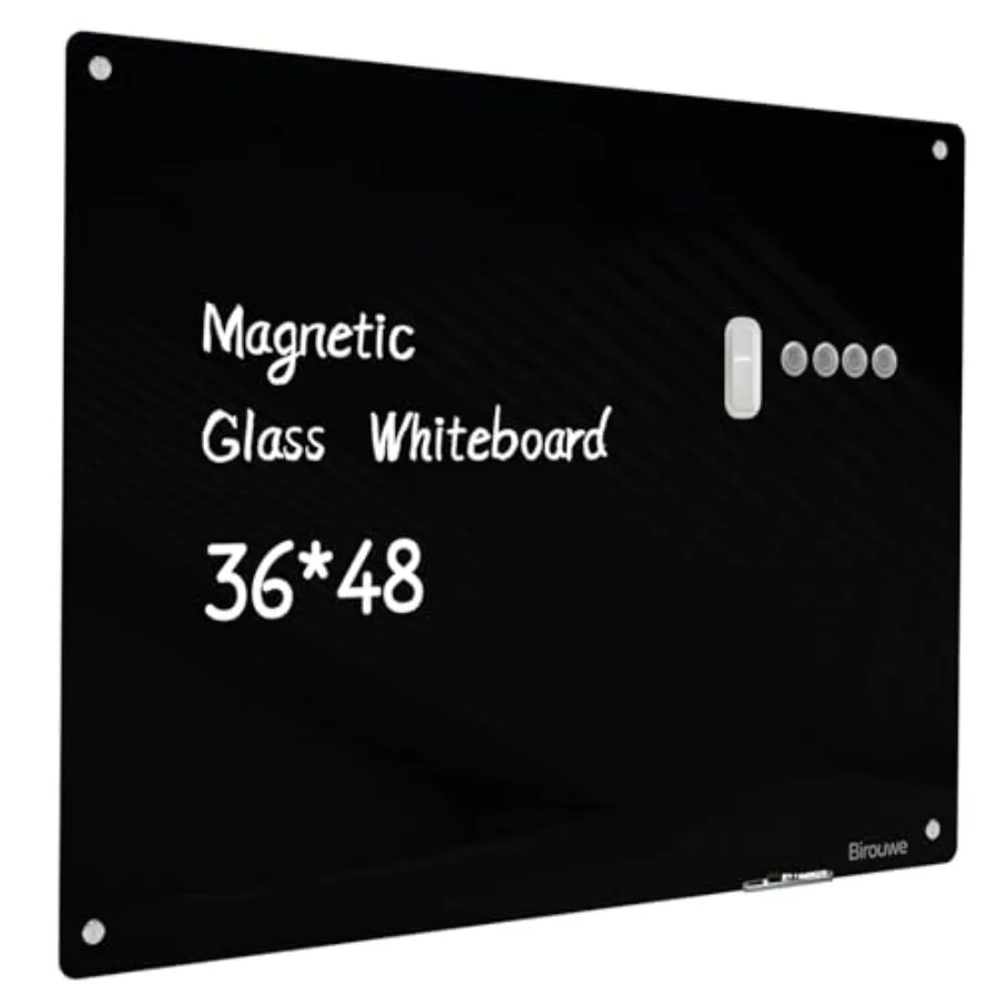 Magnetic Glass Blackboard - Frameless Dry Erase Board 48"x36" for Office School and Home
Magnetic Glass Blackboard - Frameless Dry Erase Board 48"x36" for Office School and Home