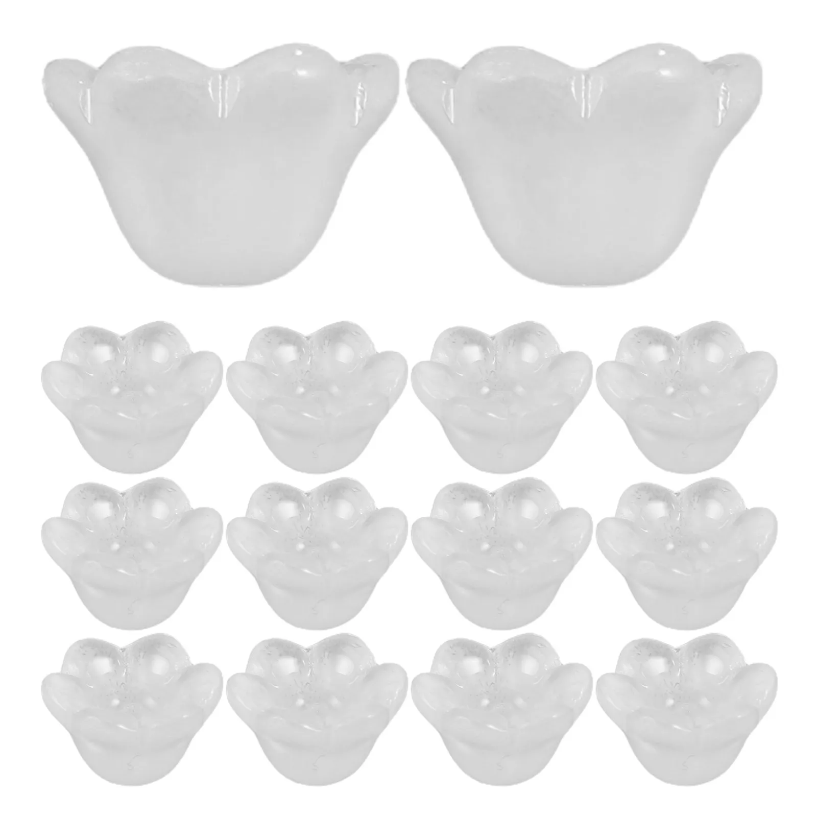 300Pcs White Bellflower Glass Flower Beads Handmade Trumpet Flower Charms for DIY Hairpins Wedding Accessories Bracelets
300Pcs White Bellflower Glass Flower Beads Handmade Trumpet Flower Charms for DIY Hairpins Wedding Accessories Bracelets