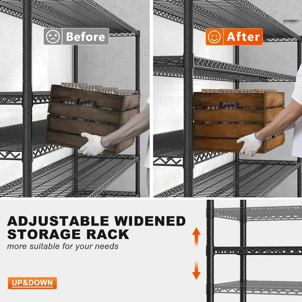 55.5''W Storage Shelves 3200LBS Wire Shelving Unit with Wheels 85.7" H Heavy Duty Shelving Kitchen, Filing Cabinets
55.5''W Storage Shelves 3200LBS Wire Shelving Unit with Wheels 85.7" H Heavy Duty Shelving Kitchen, Filing Cabinets