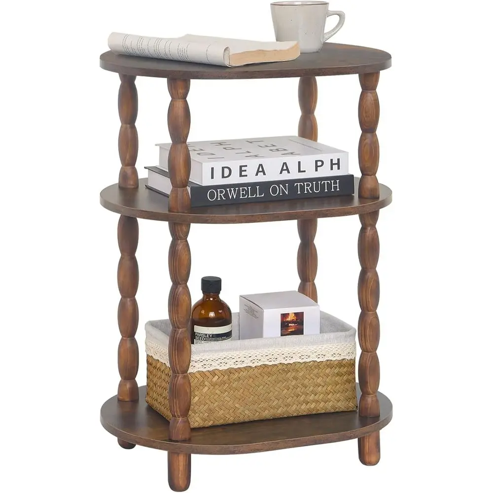 Side Table, 3-Tier Small End Table, ern Oval Night Stand Accent Table or Living Room, Bedroom, Rustic Brown
Side Table, 3-Tier Small End Table, ern Oval Night Stand Accent Table or Living Room, Bedroom, Rustic Brown