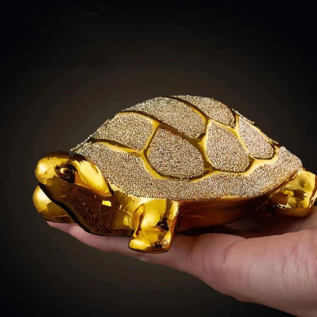 Chinese Feng Shui Statue, Gold Money Fortune Turtle Figure Ornament Longevity Home Decoration Figurine Symbolize Rich WealthLuck
Chinese Feng Shui Statue, Gold Money Fortune Turtle Figure Ornament Longevity Home Decoration Figurine Symbolize Rich WealthLuck